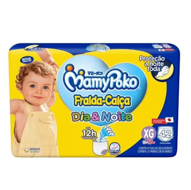 Fralda calça MamyPoko Dia & Noite XG 42 Unidades