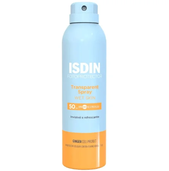 Protetor Solar Corporal Isdin Transparent Spray Wet Skin FPS 50 250ml